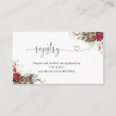 Kerst Rode Poinsettia Register Behuizing Kaart (Voorkant)