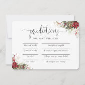 Kerst Rode Poinsettia Voorspellingen Kaart (Voorkant)