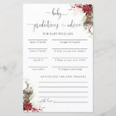 Kerst Rode Poinsettia Voorspellingen Kaart (Voorkant)