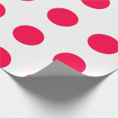 Kerst Rode Polka Dots Witte Sjabloon Elegant Cadeaupapier (Hoek)