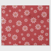 Kerst Rode Sneeuwvlok Sneeuwvlok Inpakpapier (Vlak)