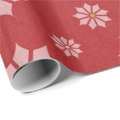 Kerst Rode Sneeuwvlok Sneeuwvlok Inpakpapier (Rol Hoek)