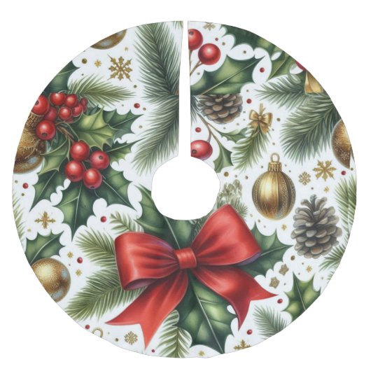 Kerst Rode strik en groen Kerstboom Rok (Voorkant)