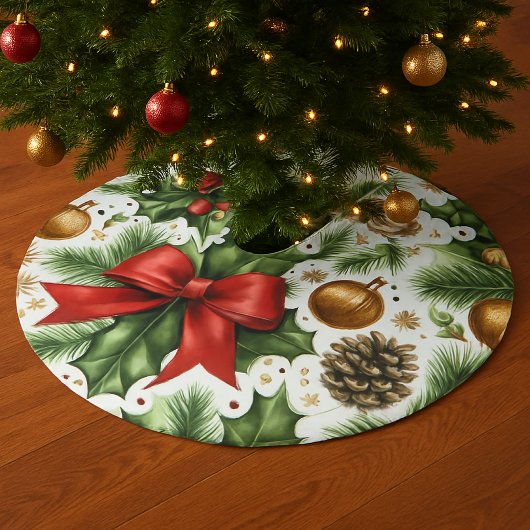 Kerst Rode strik en groen Kerstboom Rok