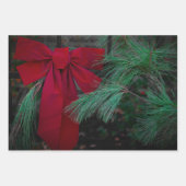Kerst Rode Strik Inpakpapier Vel (Voorkant 2)