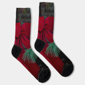 Kerst Rode Strik Sokken (Rechts)