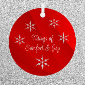  kerst rode tijding van Comfort & Joy Metalen Ornament