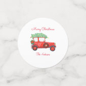 Kerst Rode Truck Auto Vakantie Confetti (Kleine voorkant)