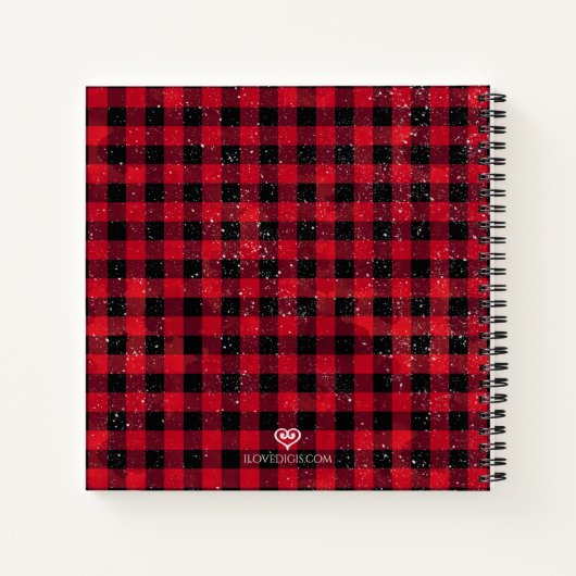 Kerst Rode  Truck Buffel Plaid Recept Notitieboek (Achterkant)