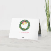 Kerst Rode Truck Foto Vakantie Kaart (Achterkant)