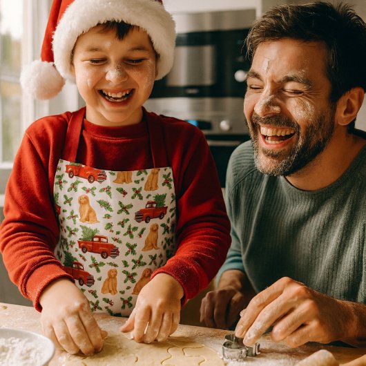 Kerst Rode Truck Patroon Kinderen  Schort