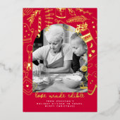 Kerst Rode Vakantie Bakken Folie Vakantie Kaart (Voorkant)