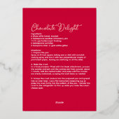 Kerst Rode Vakantie Bakken Folie Vakantie Kaart (Achterkant)