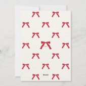 Kerst Rode Vintage Bogen Custom Foto Feestdagenkaart (Achterkant)