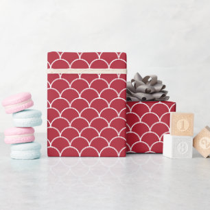 Kerst rode vis schalen patroon cadeaupapier