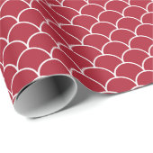 Kerst rode vis schalen patroon cadeaupapier (Rol Hoek)