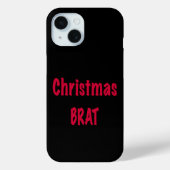 Kerst rode vleermuis op zwart Case-Mate iPhone case (Achterkant)