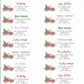 Kerst Rode Vrachtwagen Adresetiketten Sticker (Voorkant)