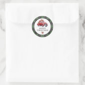 Kerst Rode Vrachtwagen Plaid Retouradres Labels (Tas)