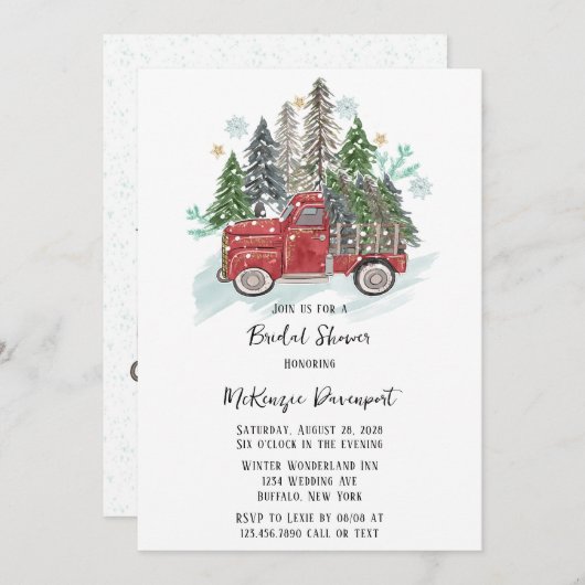 Kerst Rode  Vrachtwagen Vrijgezellenfeest Kaart (Voorkant / Achterkant)