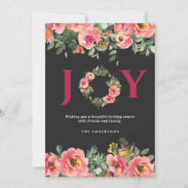 Kerst Rode vreugde Bloemenkrans Botanisch Feestdagenkaart