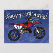 Kerst rode vuil fiets feestdagenkaart (Voorkant)