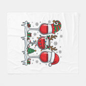 Kerst Rode Wijn Glazen Vakantie Vector Fleece Deken (Voorkant (Horizontaal))