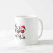 Kerst Rode Wijn Glazen Vakantie Vector Koffiemok (Voorkant rechts)