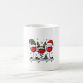 Kerst Rode Wijn Glazen Vakantie Vector Koffiemok (Center)