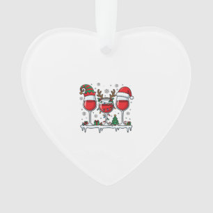 Kerst Rode Wijn Glazen Vakantie Vector Ornament