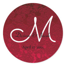 Kerst Rode Winter Huwelijk Bloemen Monogram