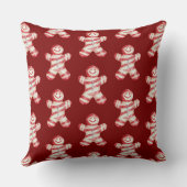 Kerst rode witte pepermunt kussen (Achterkant)
