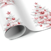 Kerst Rode Witte Pepermuntbomen Cadeaupapier (Rol Hoek)