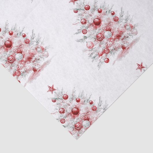 Kerst Rode Witte Pepermuntbomen Tissuepapier (Detail)
