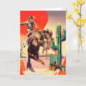 Kerst Rodeo Kaart (Gele Bloem)