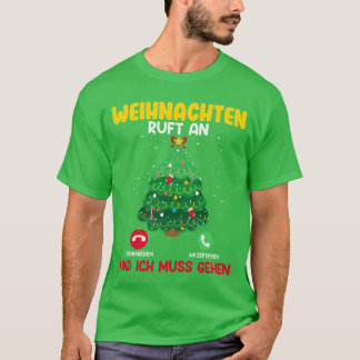 Kerst roept kerstboom op de lijn  t-shirt