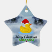 Kerst-roet met rubbervloed (met heilig) keramisch ornament (Achterkant)