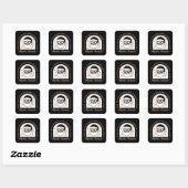 Kerst romance boeken duister esthetisch vierkante sticker (Vel)