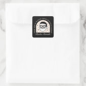Kerst romance boeken duister esthetisch vierkante sticker (Tas)