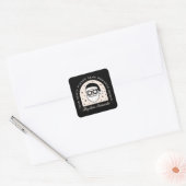 Kerst romance boeken duister esthetisch vierkante sticker (Envelop)