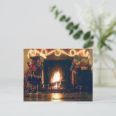 Kerst Romance en warmte  Briefkaart (Staand voorkant)
