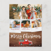  kerst rond de vrachtwagen | Clothespin Photo Coll Briefkaart (Voorkant)