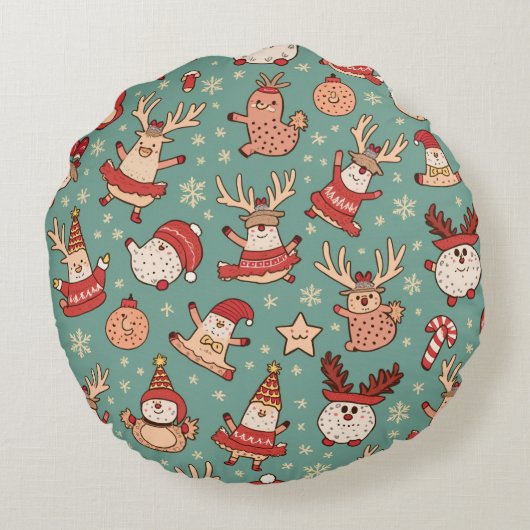 Kerst rond kussenkussen rond kussen (Achterkant)