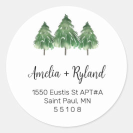 Kerst Ronde Adreslabels Sticker