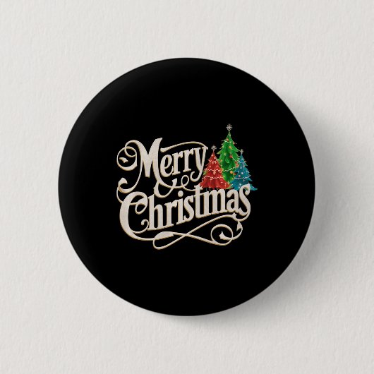 kerst ronde button 5,7 cm (Voorkant)