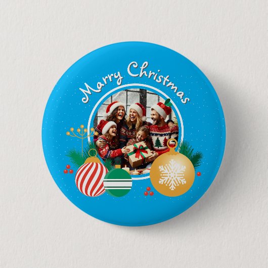 kerst ronde button 5,7 cm (Voorkant)