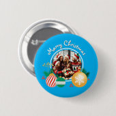 kerst ronde button 5,7 cm (Voorkant /achterkant)