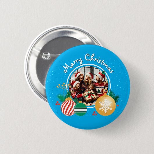 kerst ronde button 5,7 cm (Voorkant /achterkant)