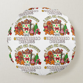 Kerst Ronde Kussen Run op koffie en gember bar