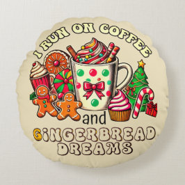 Kerst Ronde Kussen Run op Koffie en gemberbier